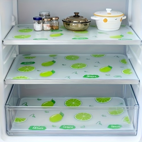 4pcs lemon eva fridge liners - lemon,