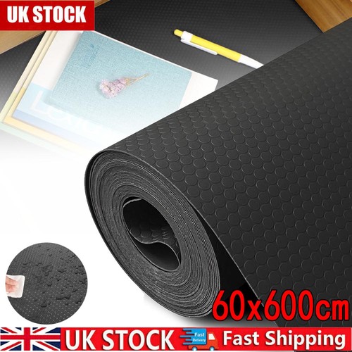 60x600cm black shelf mat - black,