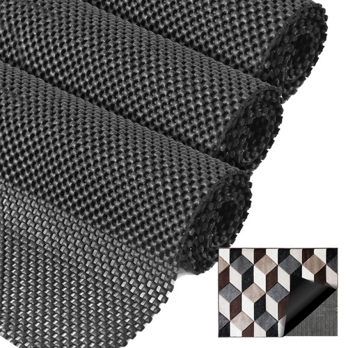 5pk black anti slip mat - black,